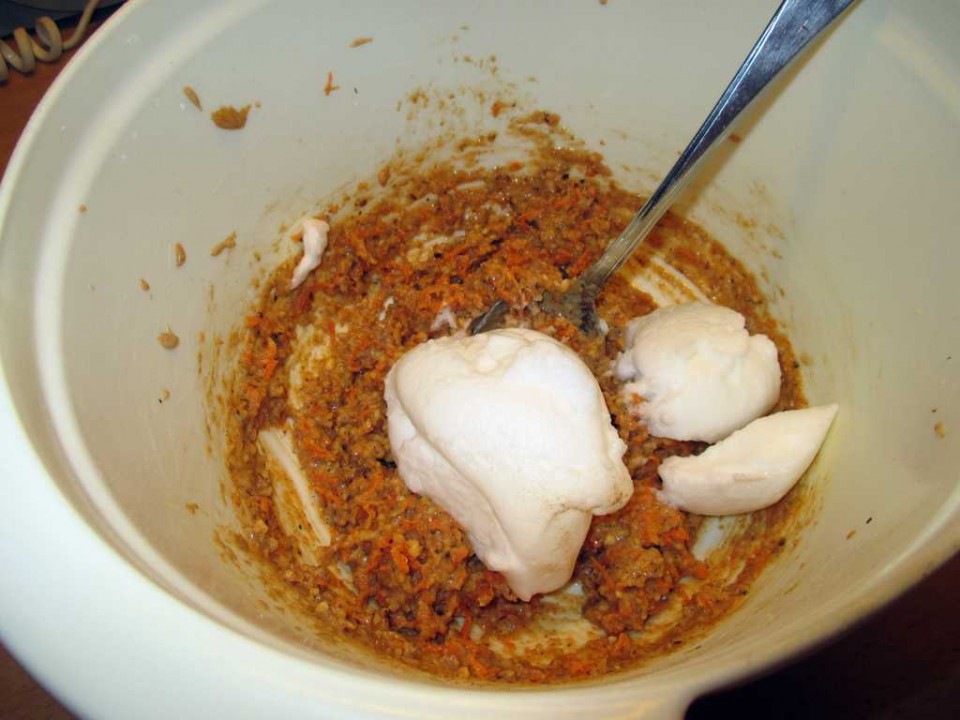 Ein Drittel Eischnee