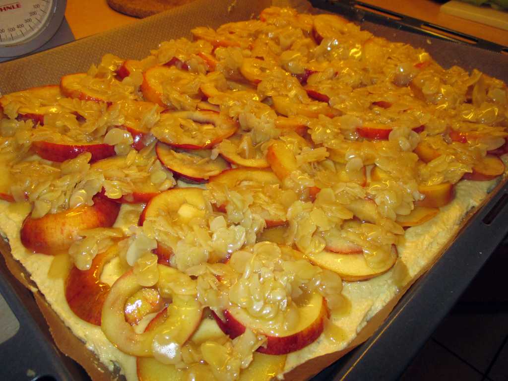Apfelkuchen mit Mandelhaube – Ichzeigdirwiemanskocht