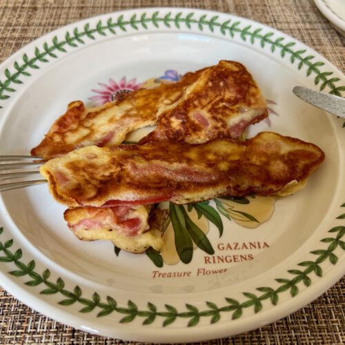 Speckcakes mit Ahornsirup